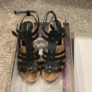 MARC FISHER STRAPPY WEDGE SANDAL